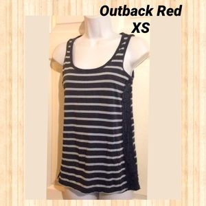 Blue Striped Knit Tank Top XS